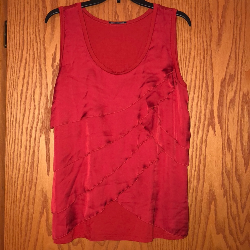 Anne Klein red ruffled dress tank